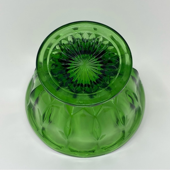 Vintage Candy Dish Bowl Pedestal Collectible Anchor Hocking Forest Emerald Green - Picture 7 of 12